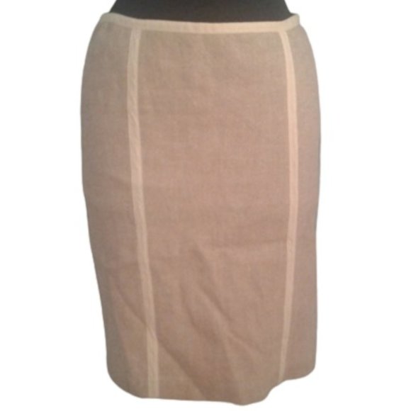 Proenza Schouler for Target 3 Juniors Pencil Skirt Linen Blend Tan - Picture 1 of 7